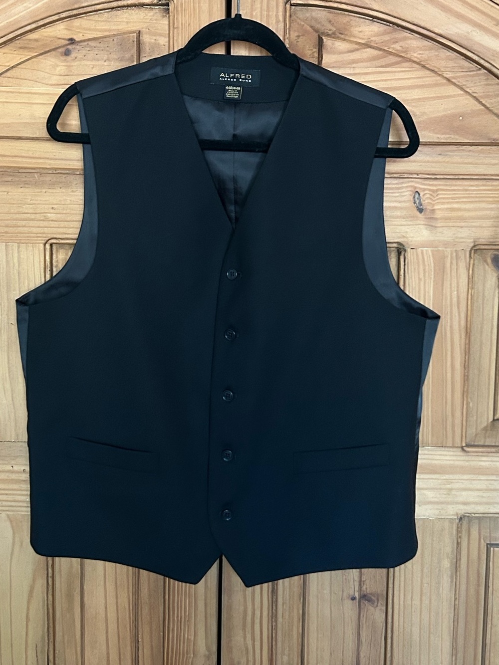 ALFRED SUNG Black Suit Vest